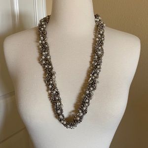 Chic Crystal, Pearl, hardware necklace